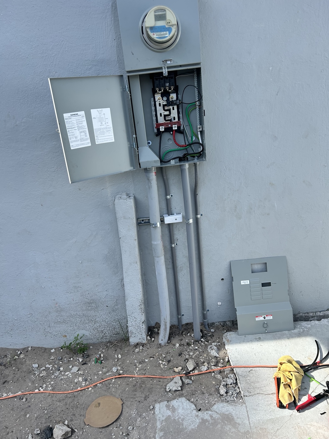 Meter and disconnect installation