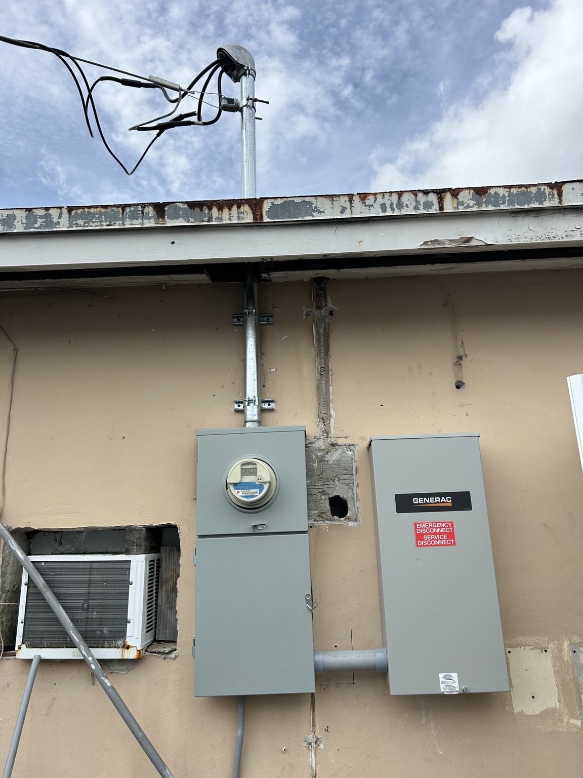 Roof electrical service